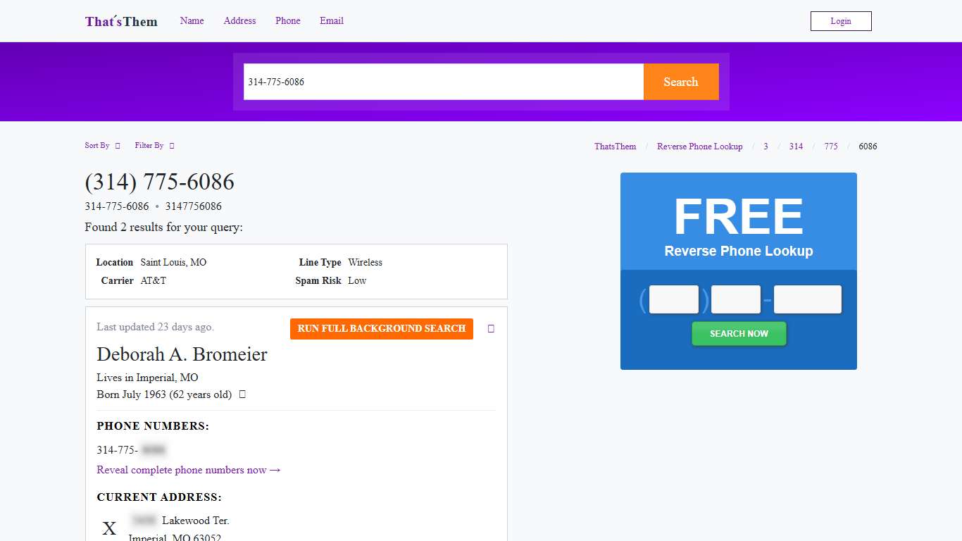 314-775-6086 314-775-6086 is a Mobile Phone ThatsThem